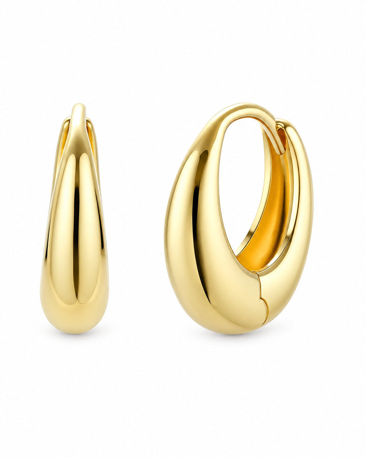 Biseau Huggie Hoops — Amaurine