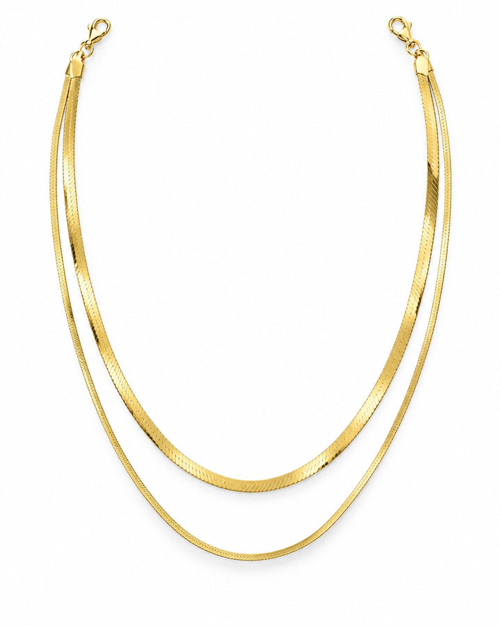 Ruban Double Chain Necklace — Amaurine