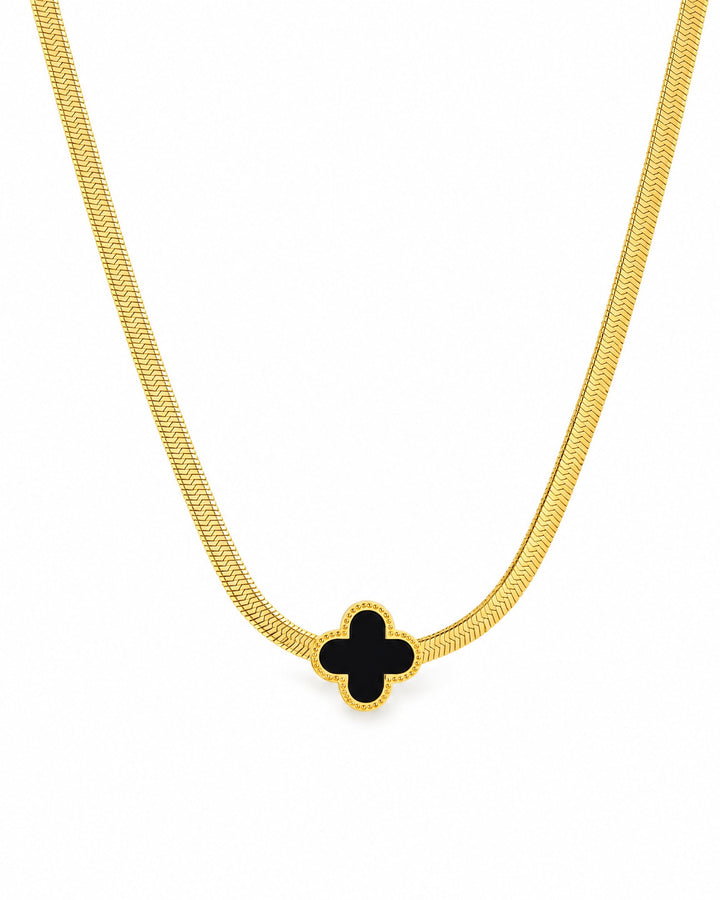 Laque Quatrefoil Necklace — Amaurine