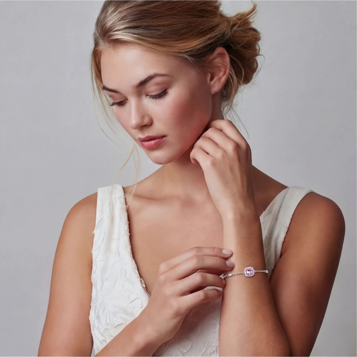 Blush Dreams Moissanite Bracelet — Amaurine (view 5)