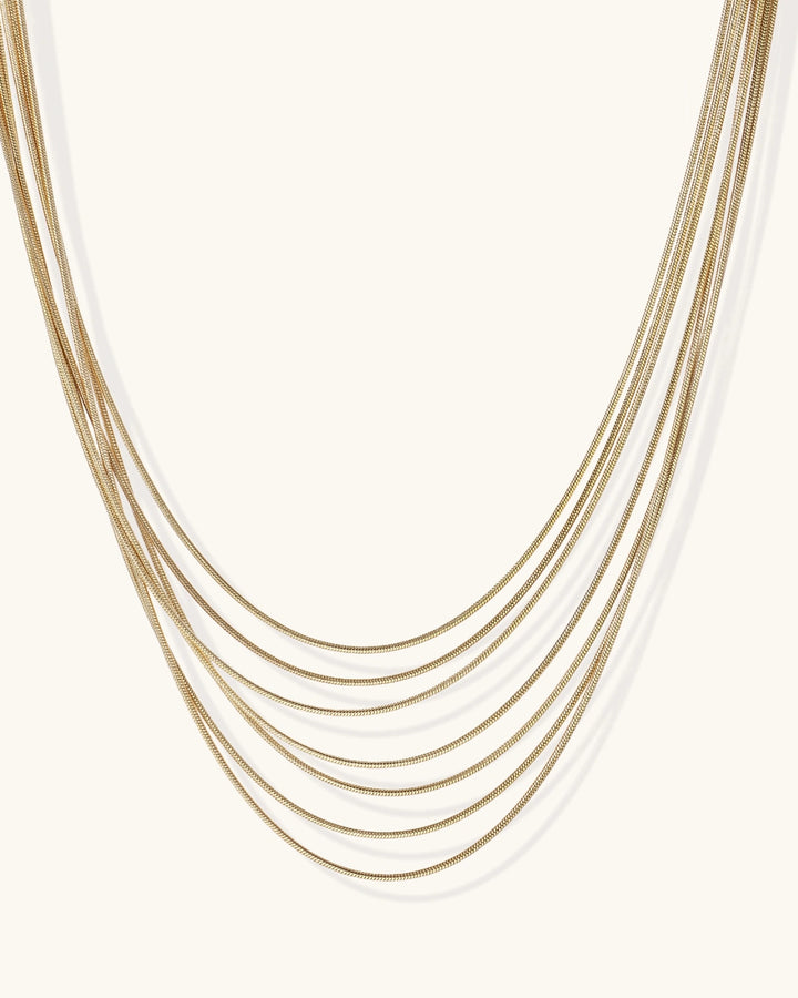 Golden Hour Layers Necklace — Gold-plated steel — Amaurine
