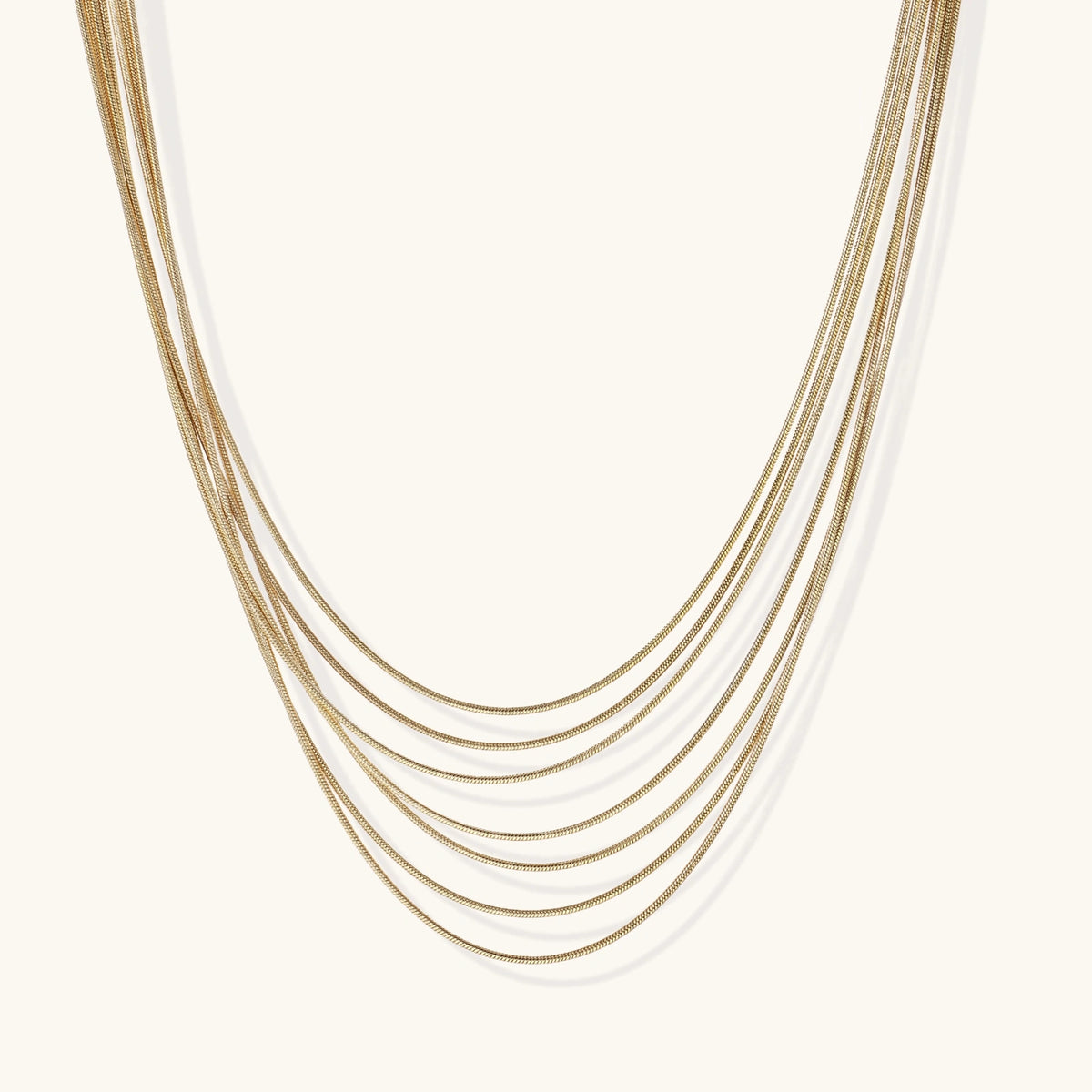 Golden Hour Layers Necklace — Gold-plated steel — Amaurine