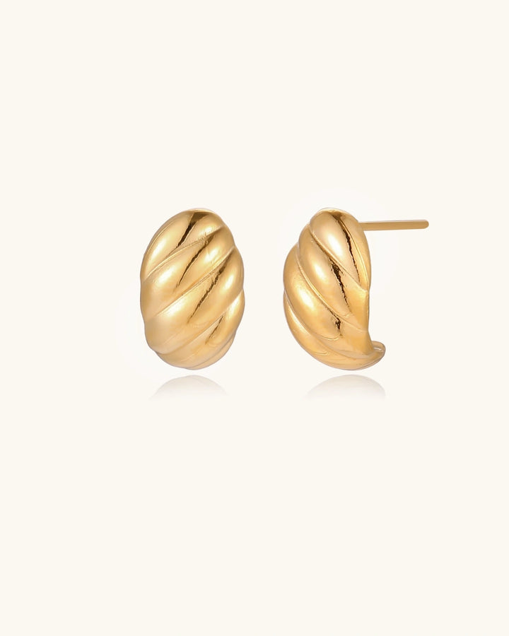 Golden Twist Studs — Gold-plated steel — Amaurine