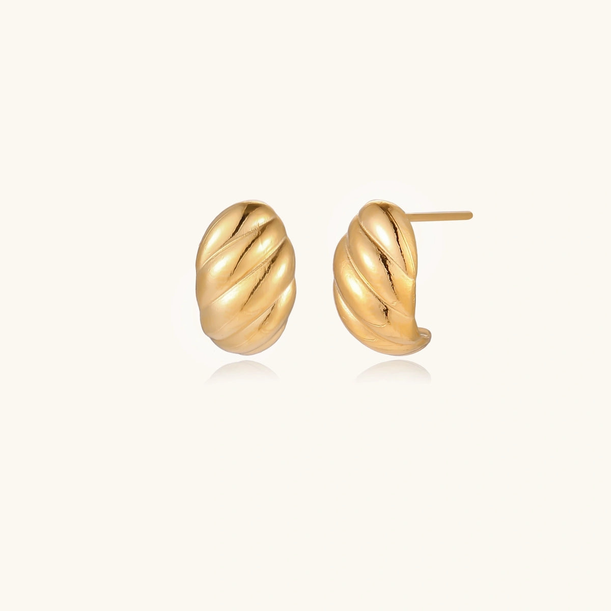 Golden Twist Studs — Gold-plated steel — Amaurine