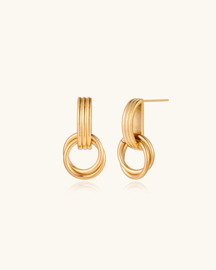Linear Loop Drops — Gold-plated steel — Amaurine