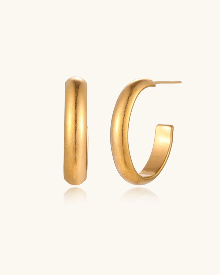 Golden Hour Hoops — Gold-plated steel — Amaurine