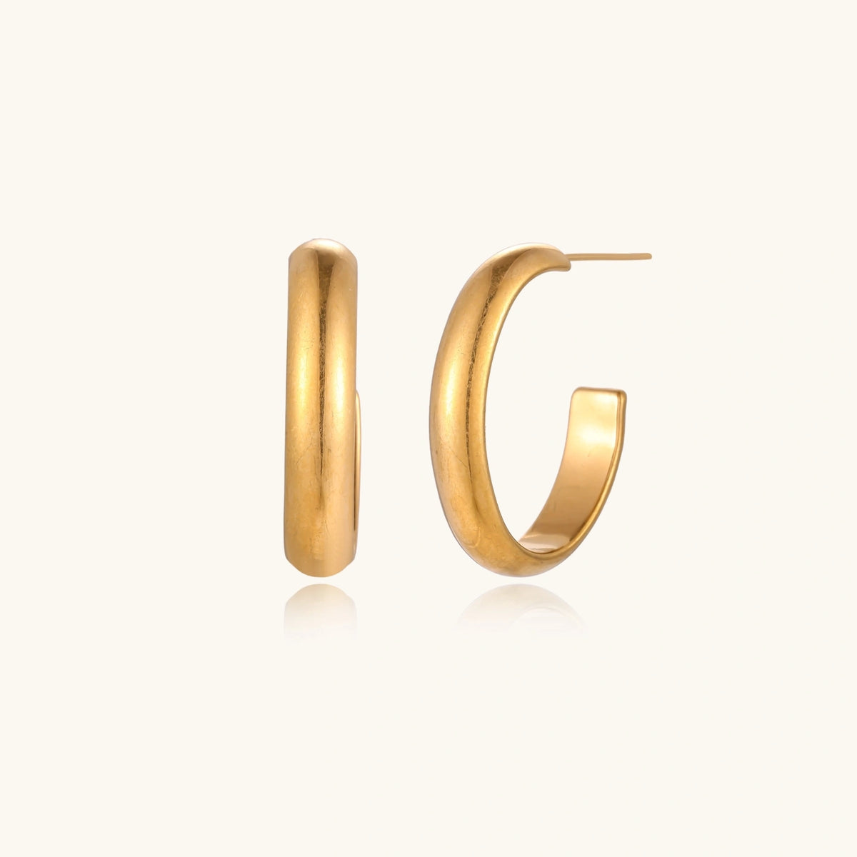 Golden Hour Hoops — Gold-plated steel — Amaurine