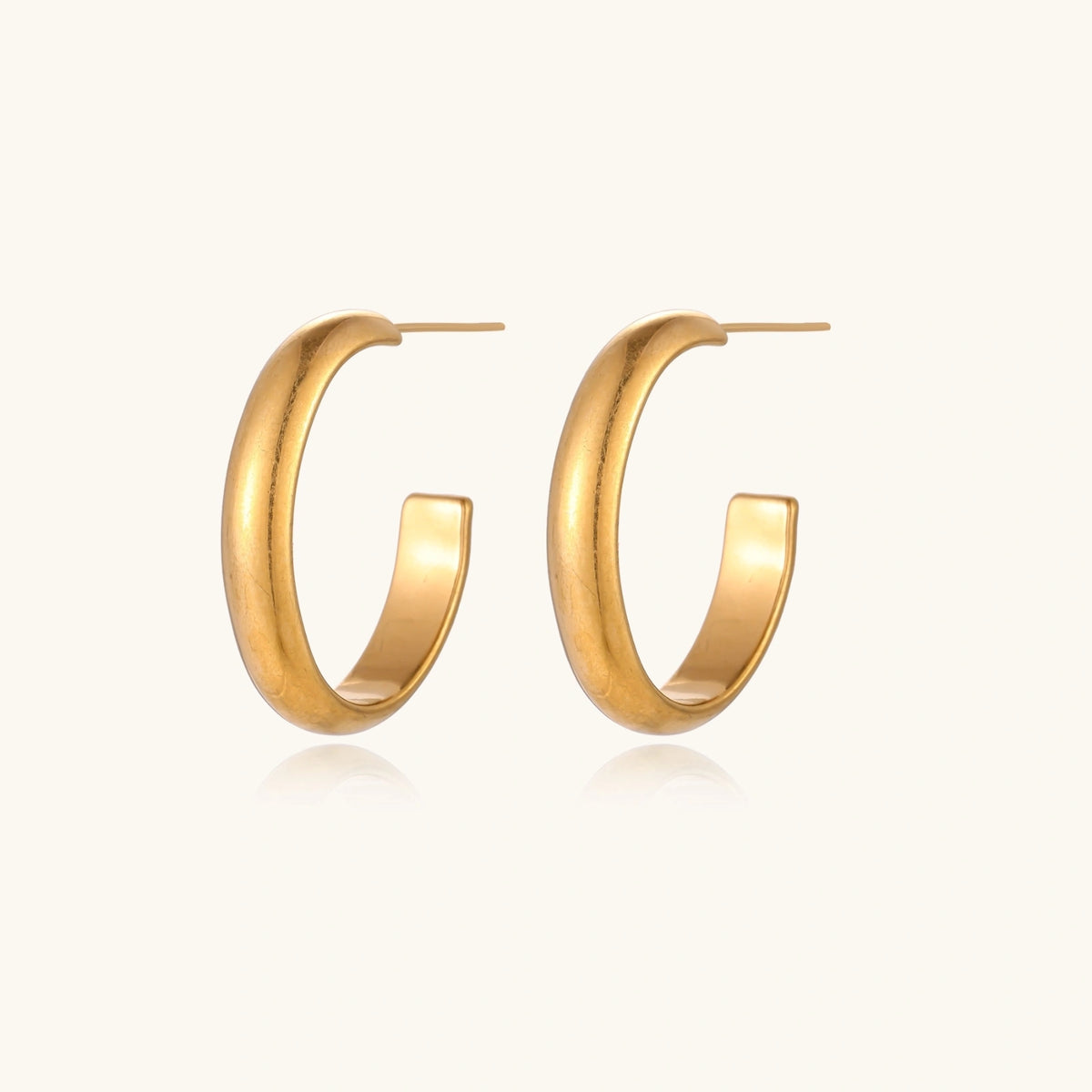 Golden Hour Hoops — Gold-plated steel — Amaurine (view 2)