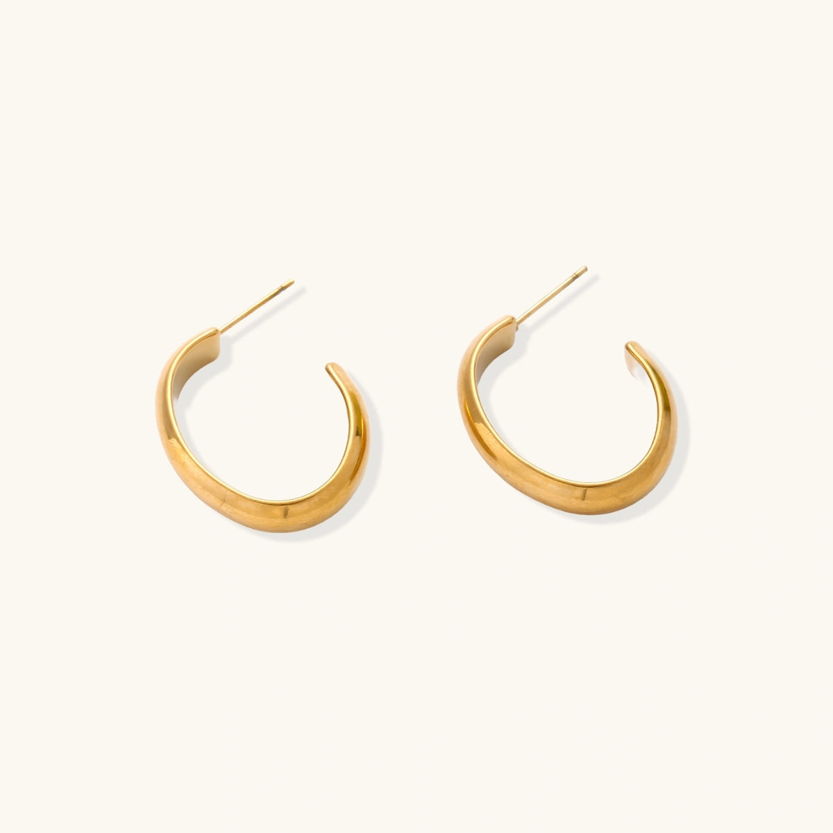 Golden Hour Hoops — Gold-plated steel — Amaurine (view 4)