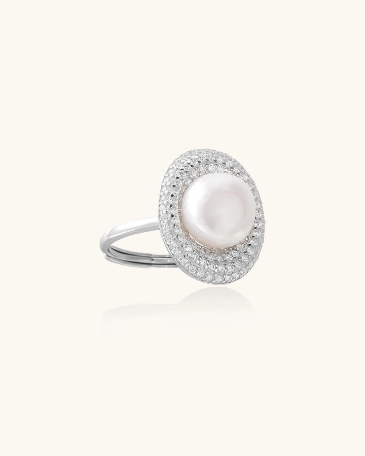 Pearl Constellation Ring — Rhodium-plated 925 sterling silver — Amaurine