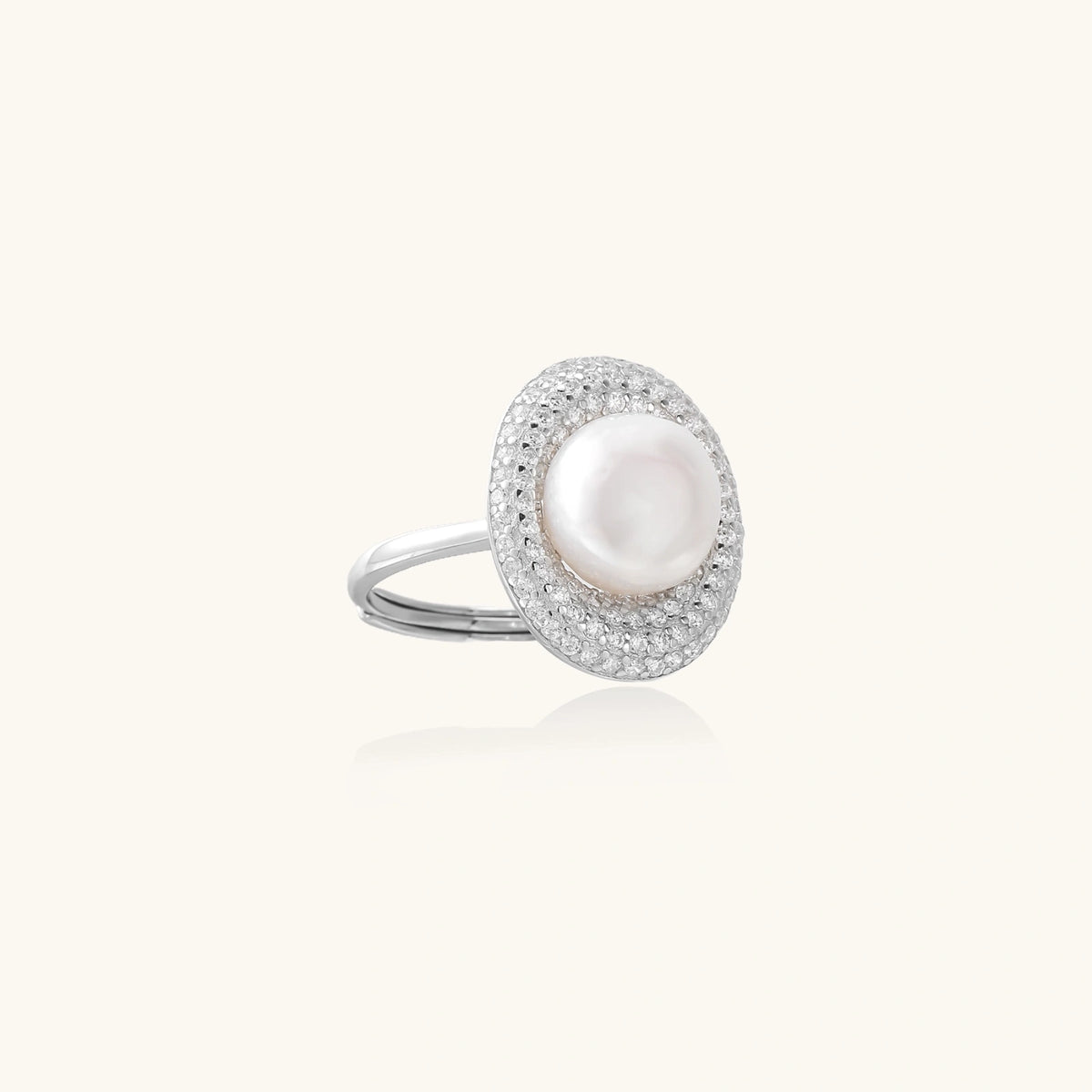 Pearl Constellation Ring — Rhodium-plated 925 sterling silver — Amaurine