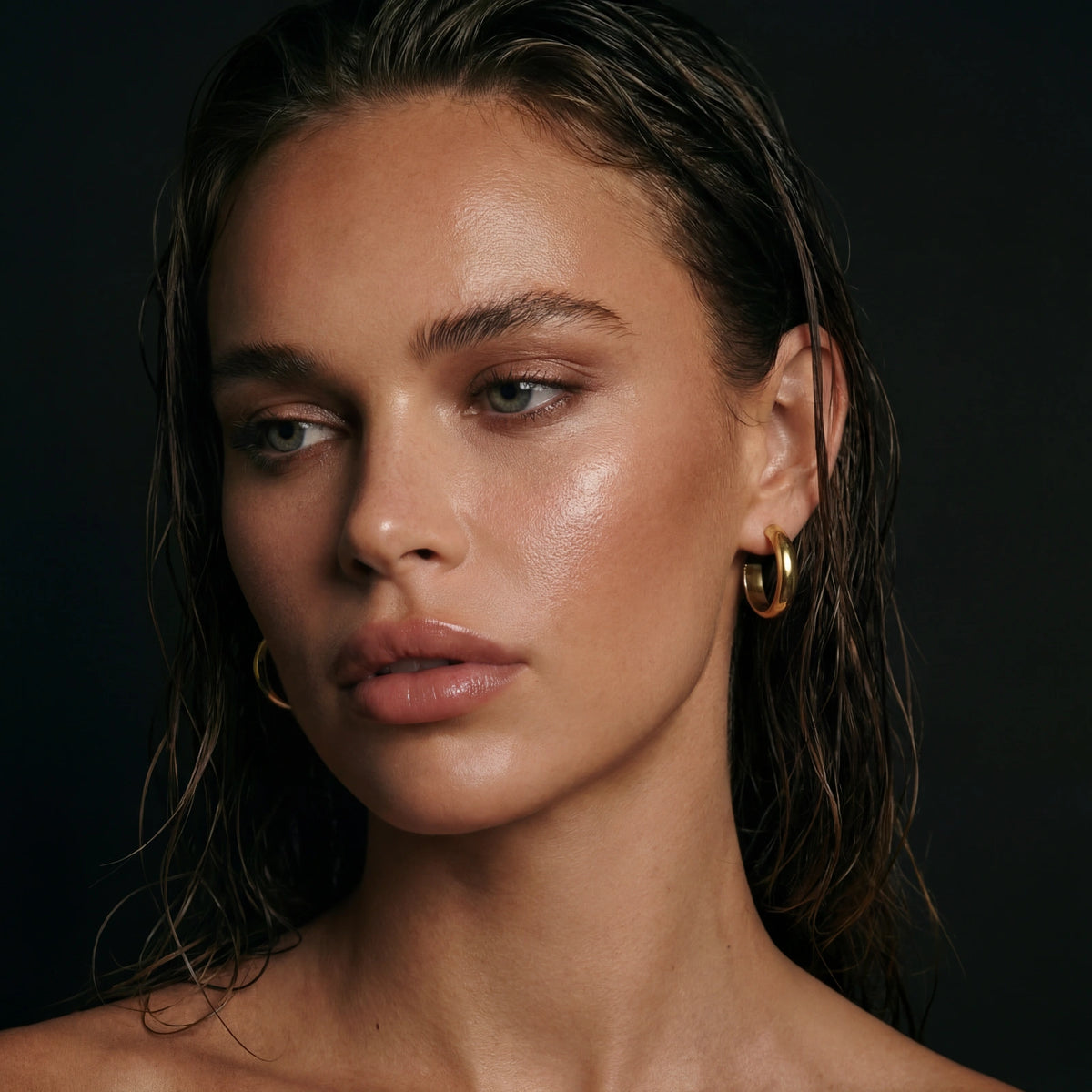 Golden Hour Hoops — Gold-plated steel — Amaurine (view 6)