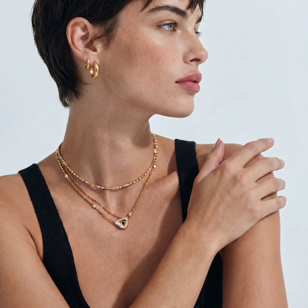Golden Hour Hoops — Gold-plated steel — Amaurine (view 5)