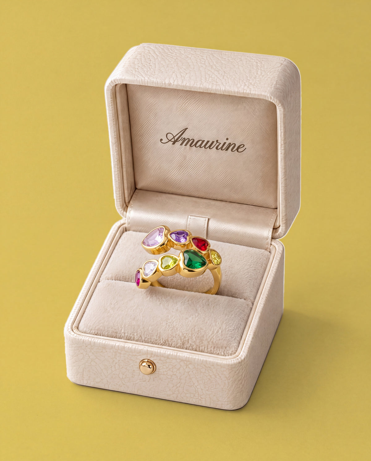 Vitrail Heart Ring — presentation box