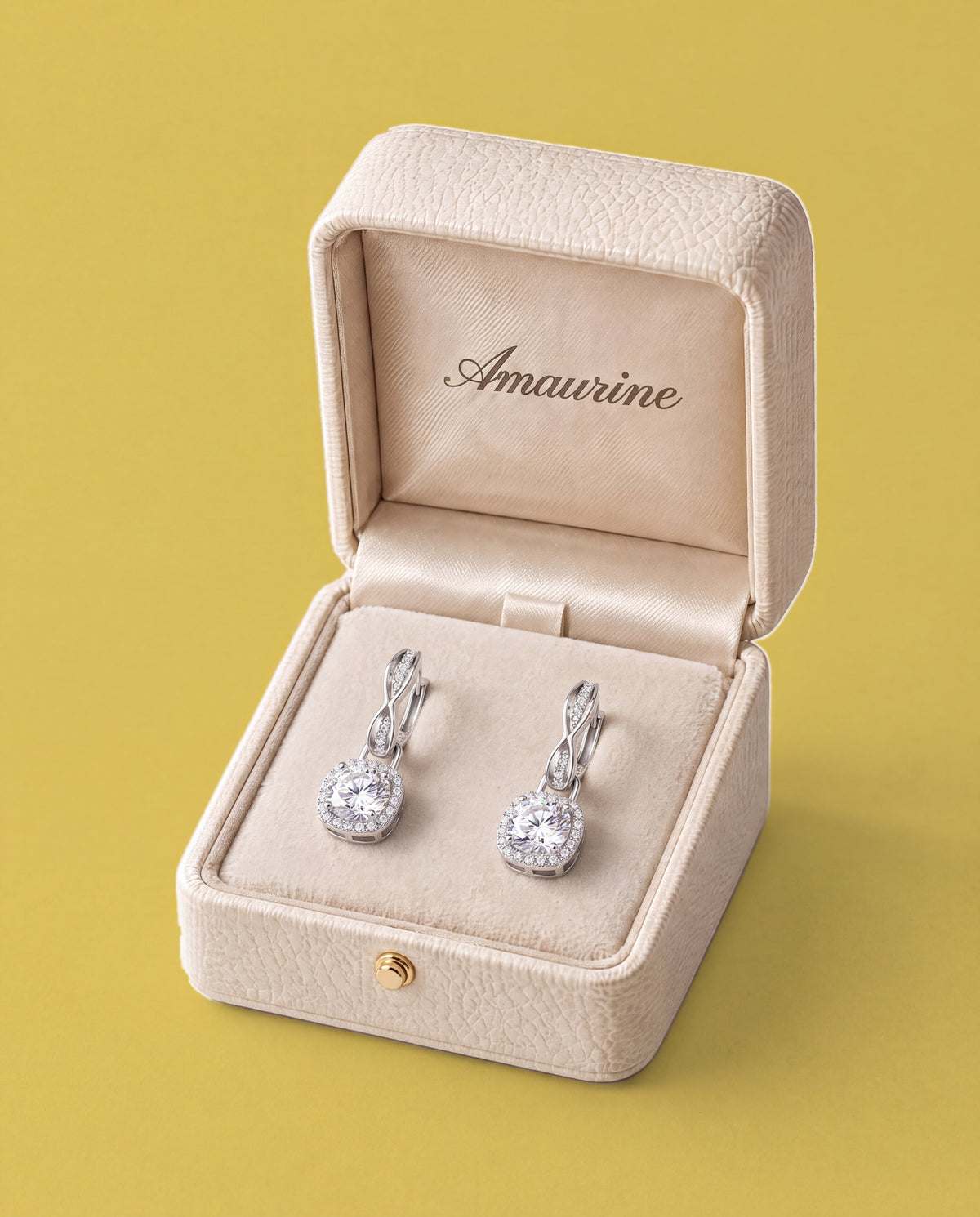 Rêverie Twisted Halo Earrings — presentation box