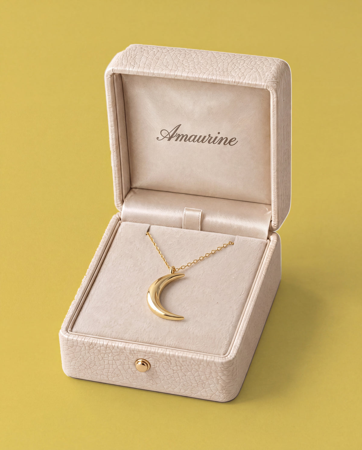 Berceau Crescent Necklace — presentation box