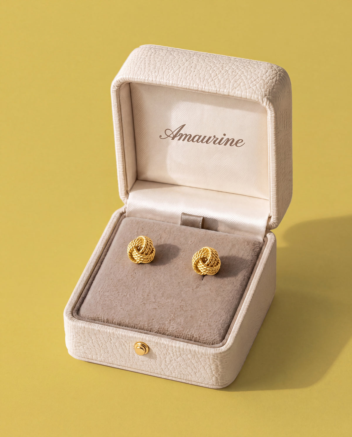 Ganse Knot Studs — presentation box