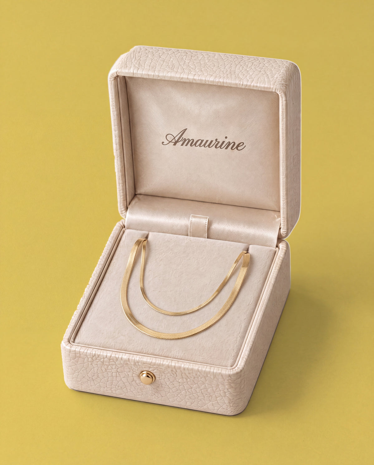 Ruban Double Chain Necklace — presentation box