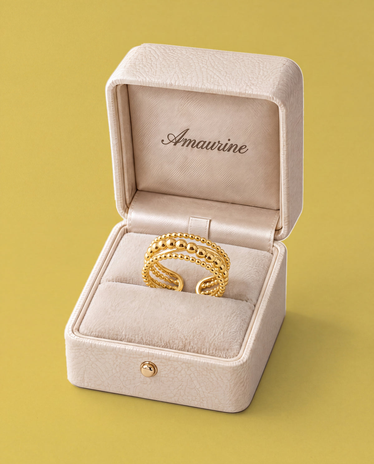 Treillis Wide Ring — presentation box