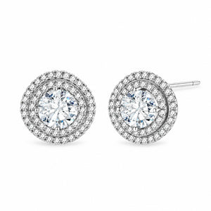 Auréole Double Halo Studs — Amaurine
