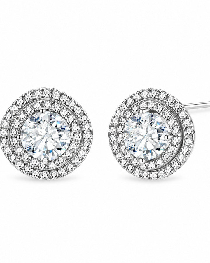 Auréole Double Halo Studs — Amaurine