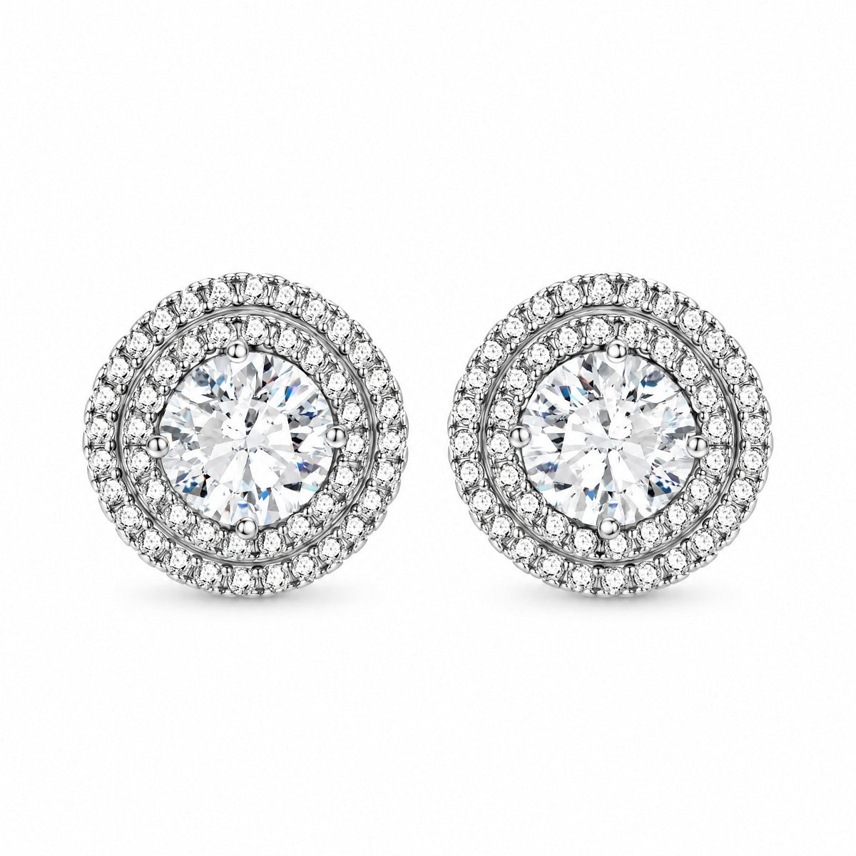 Auréole Double Halo Studs — Amaurine