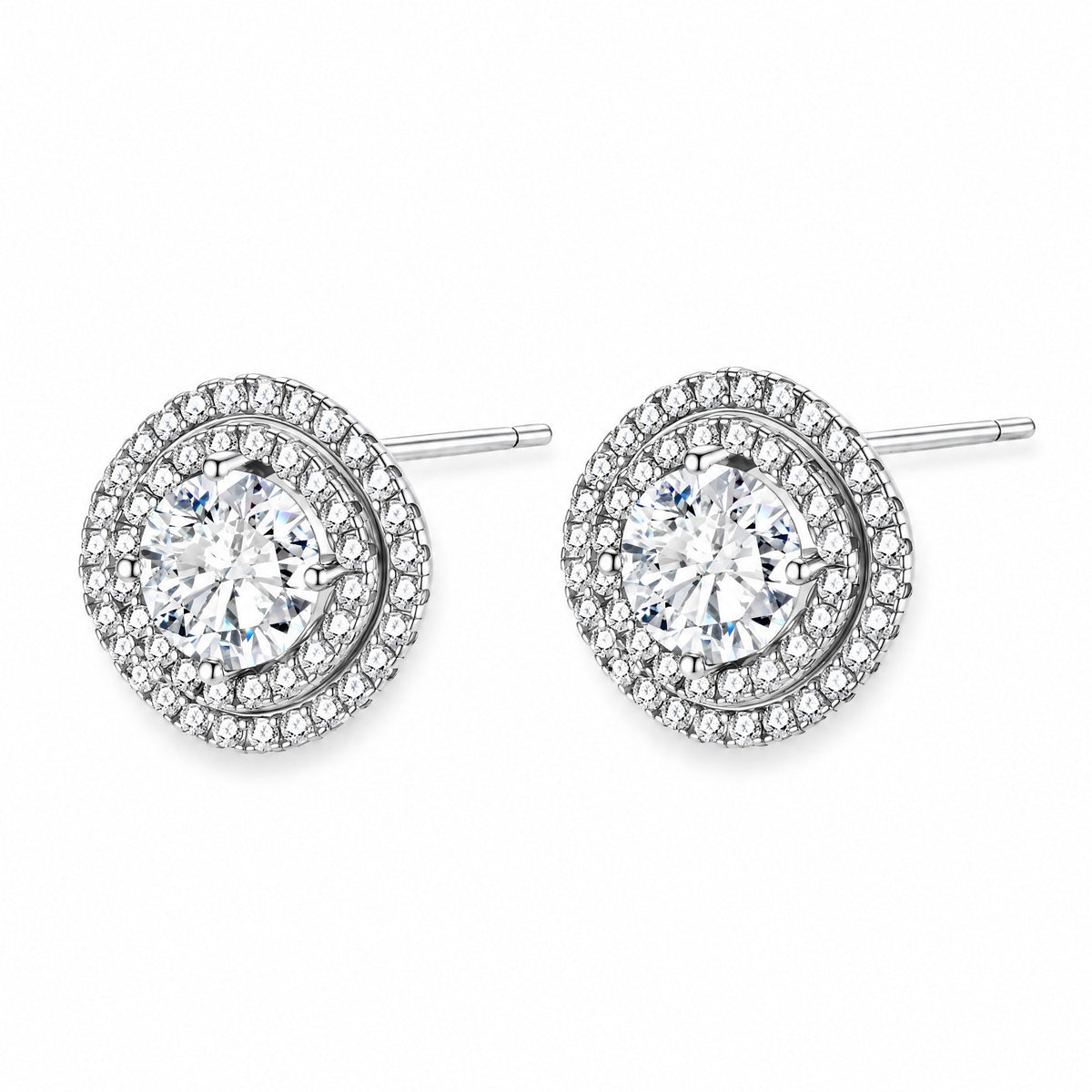 Auréole Double Halo Studs — Amaurine