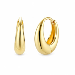 Biseau Huggie Hoops — Amaurine