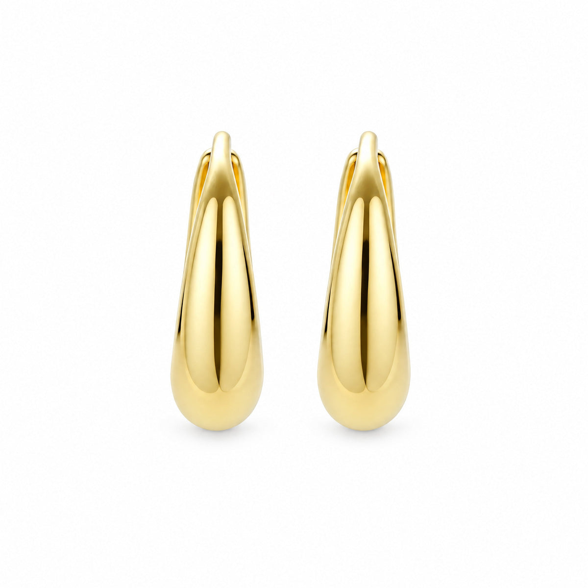 Biseau Huggie Hoops — Amaurine