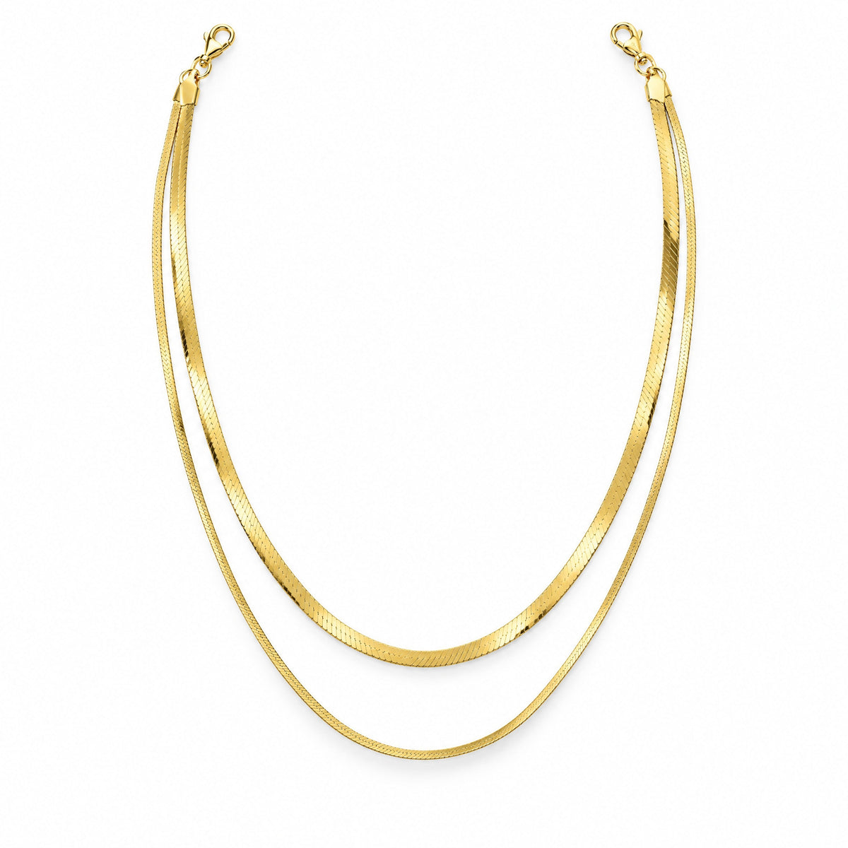 Ruban Double Chain Necklace — Amaurine