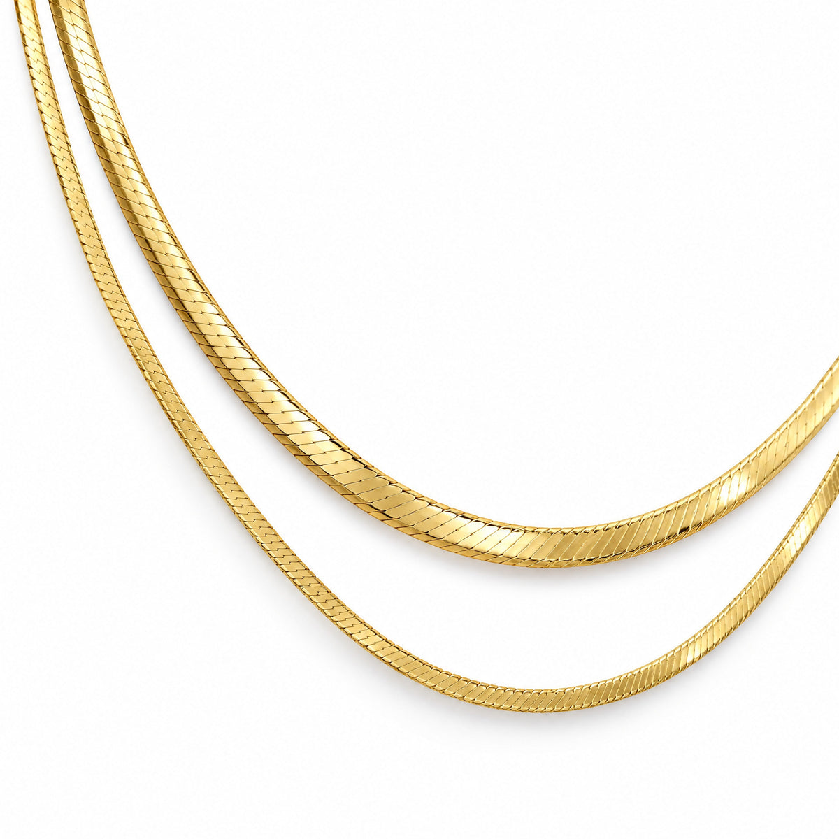 Ruban Double Chain Necklace — Amaurine