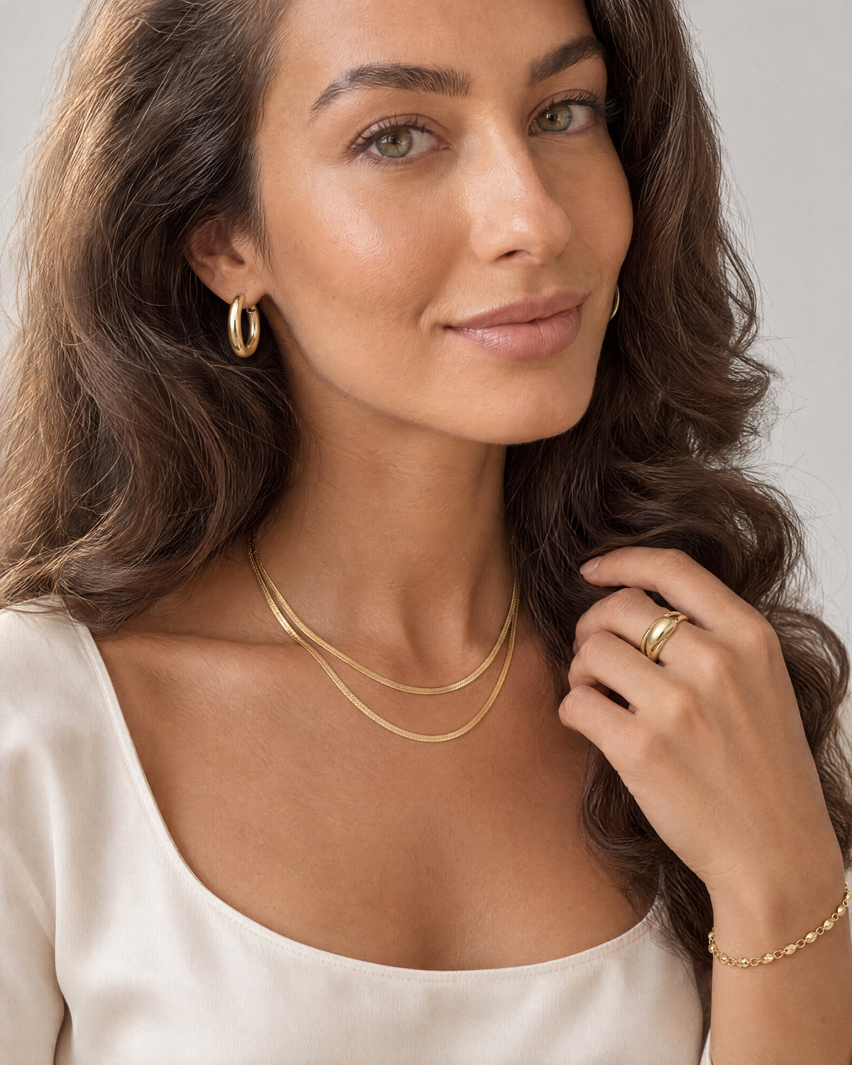 Ruban Double Chain Necklace — Amaurine