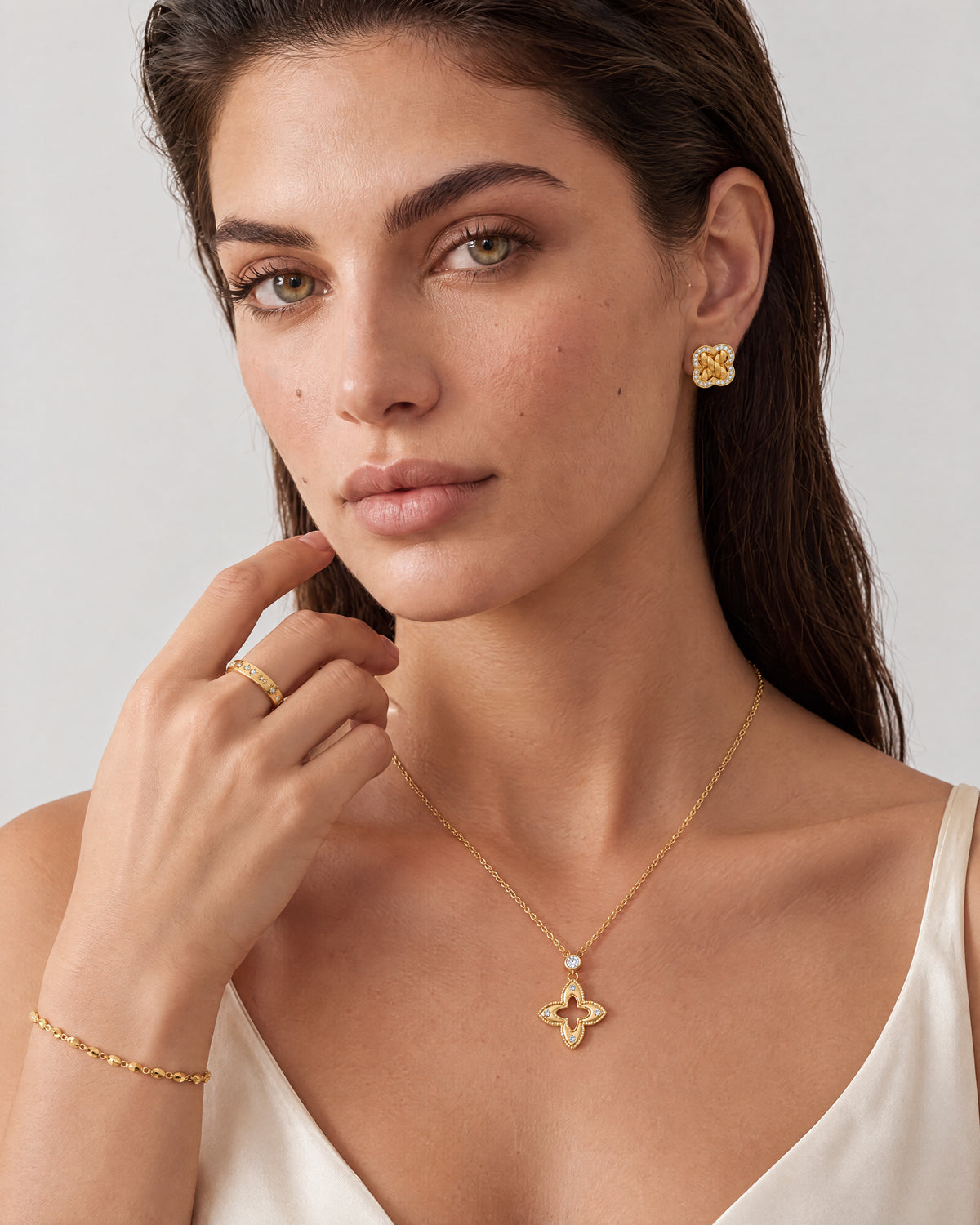 Trèfle Braid Studs — Amaurine
