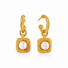 Lanterne Pearl Drop Hoops — Amaurine