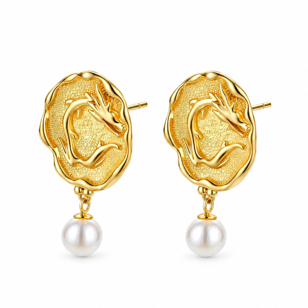 Tympan Shell Pearl Earrings — Amaurine