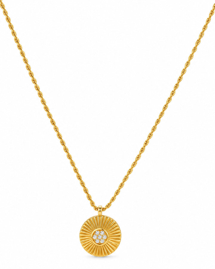 Soleil Disc Necklace — Amaurine