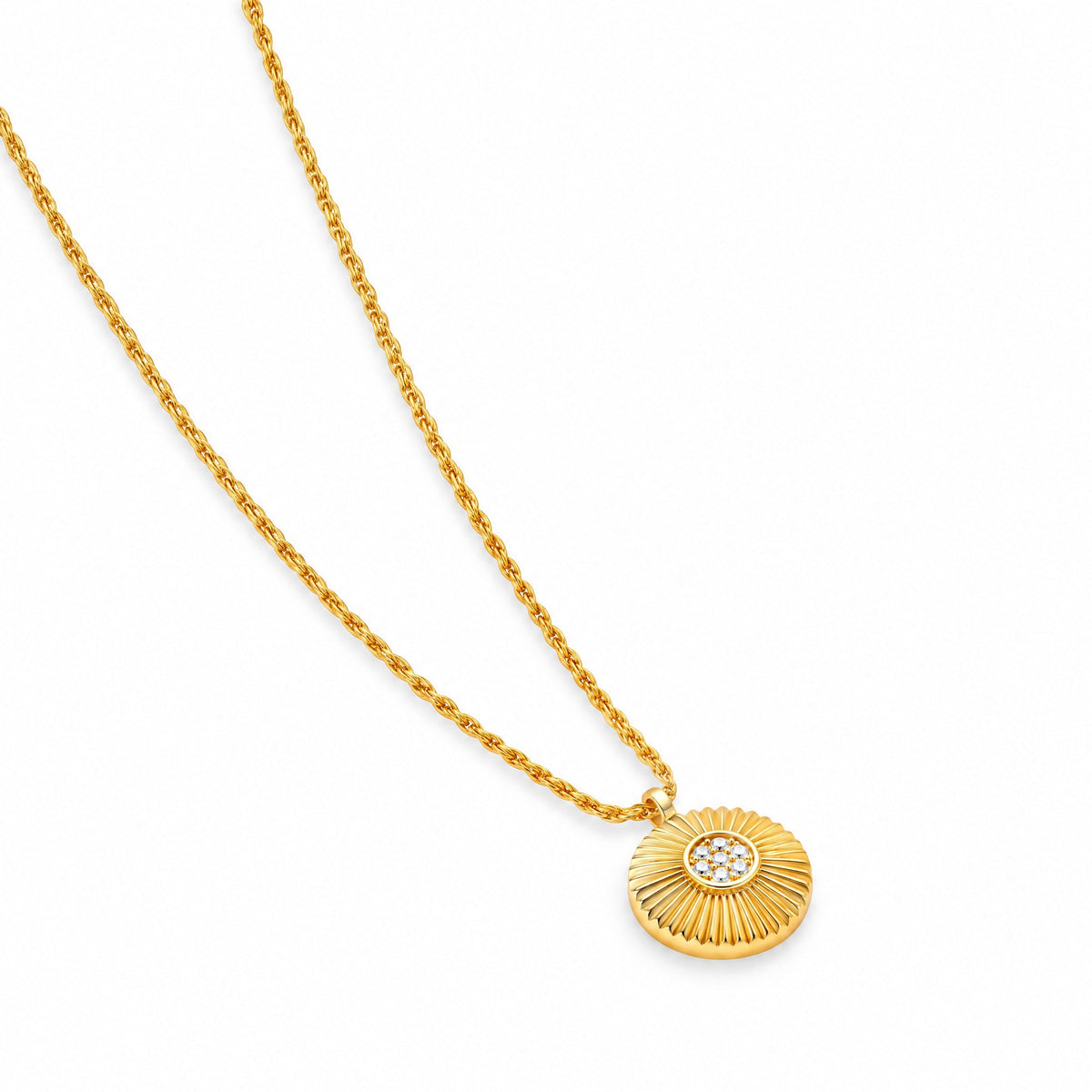 Soleil Disc Necklace — Amaurine