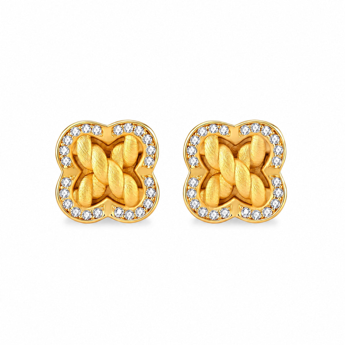 Trèfle Braid Studs — Amaurine
