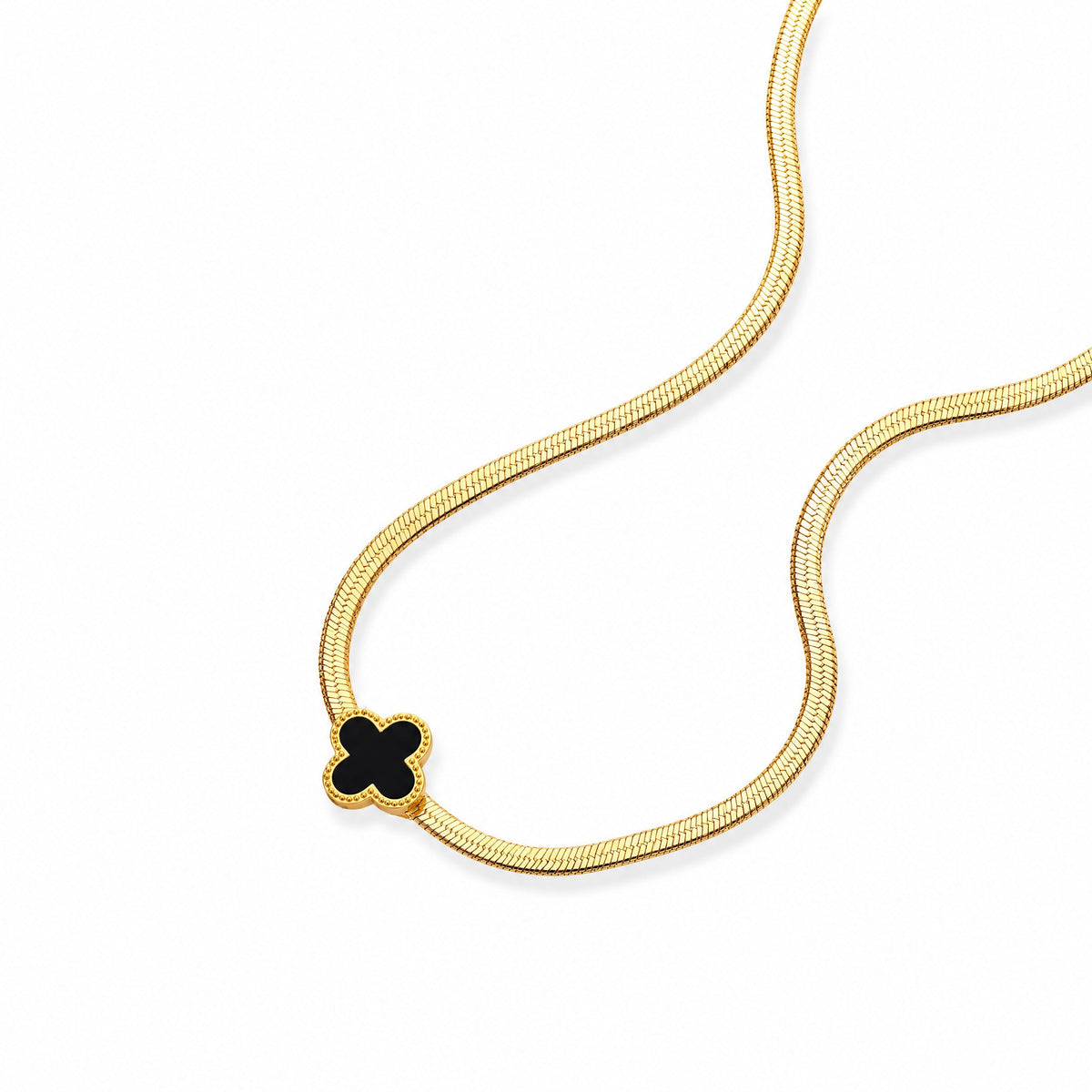 Laque Quatrefoil Necklace — Amaurine