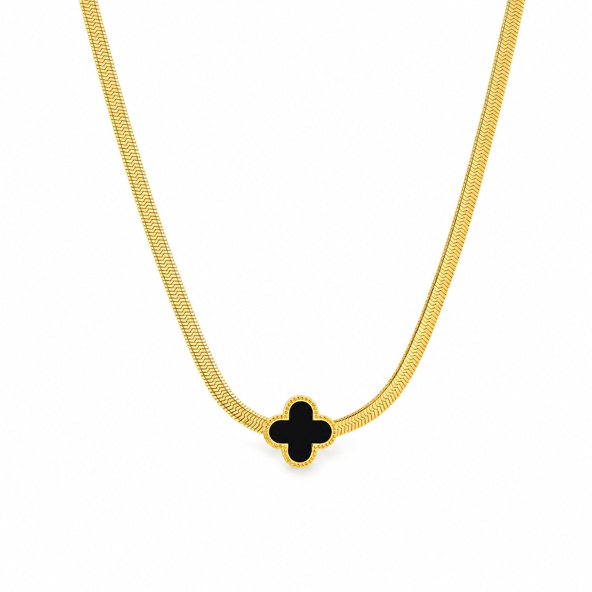 Laque Quatrefoil Necklace — Amaurine