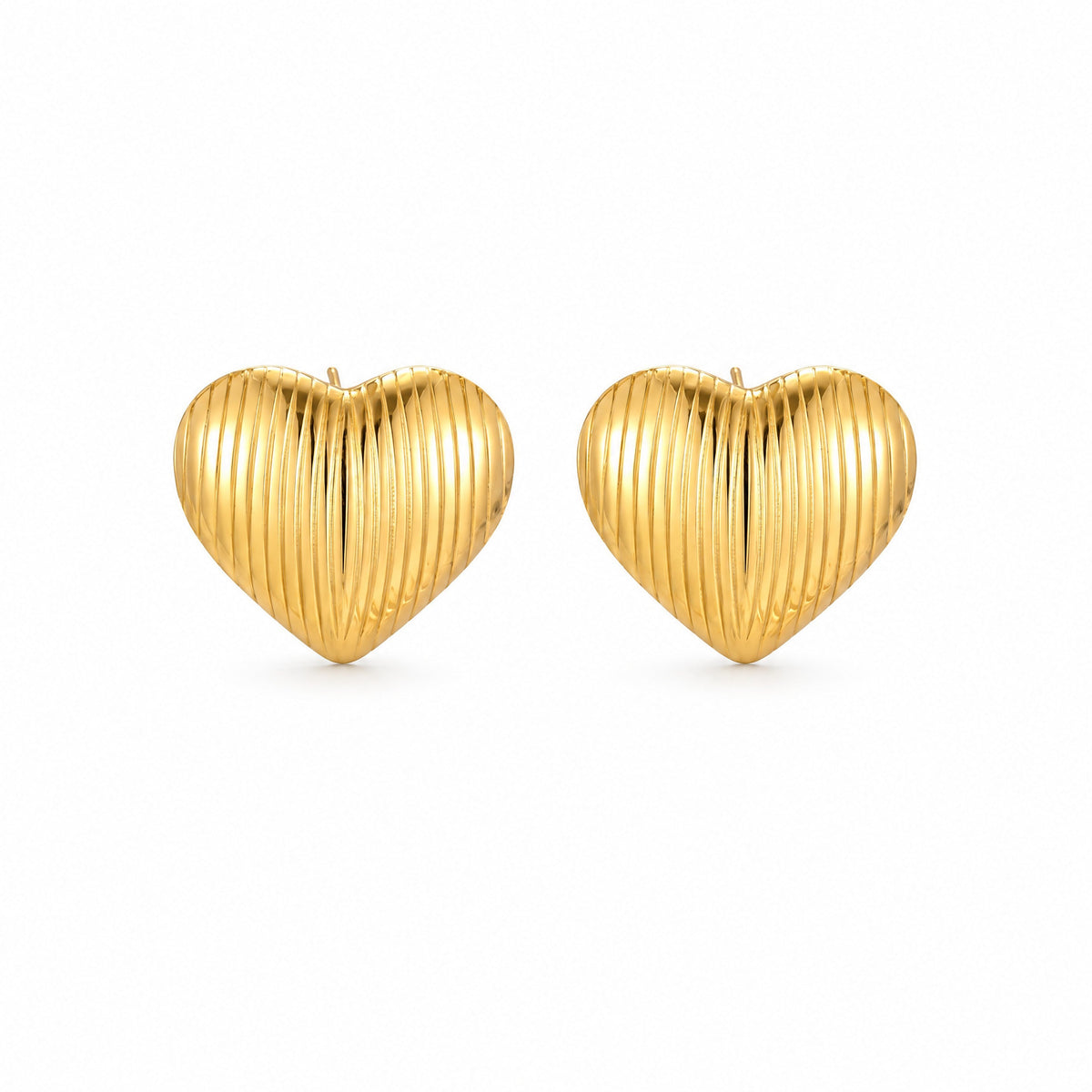 Rainure Heart Studs — Amaurine