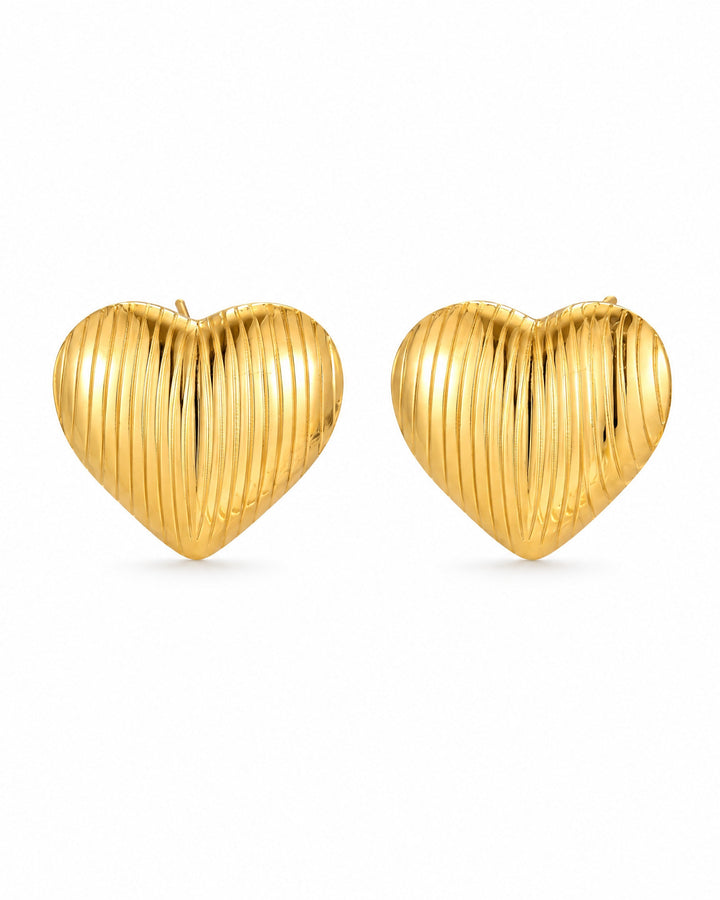 Rainure Heart Studs — Amaurine