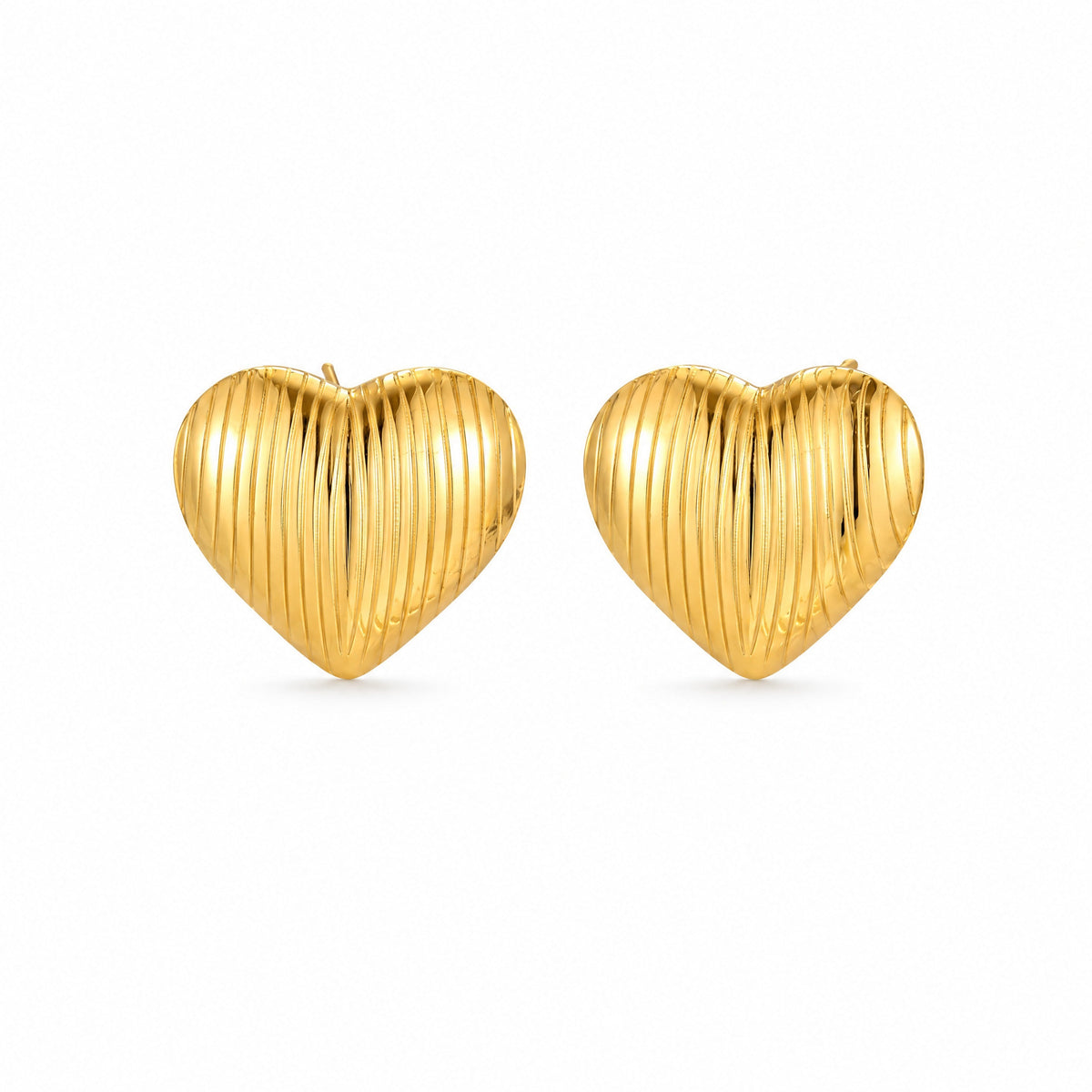 Rainure Heart Studs — Amaurine