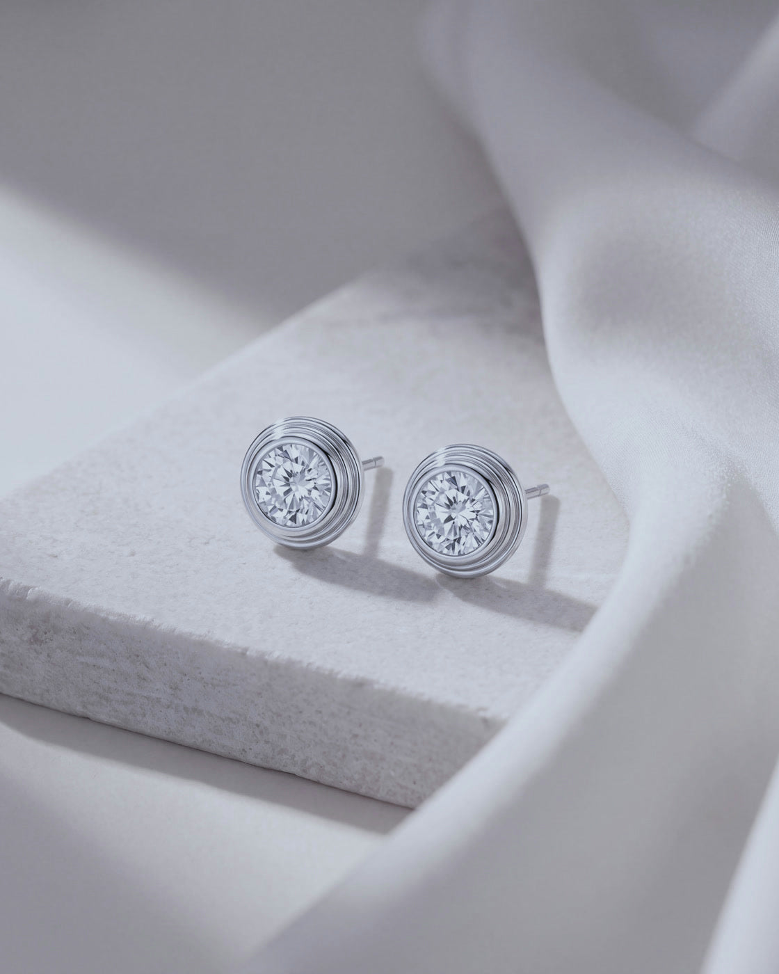 Ondine Stud Earrings — Sterling silver — Amaurine
