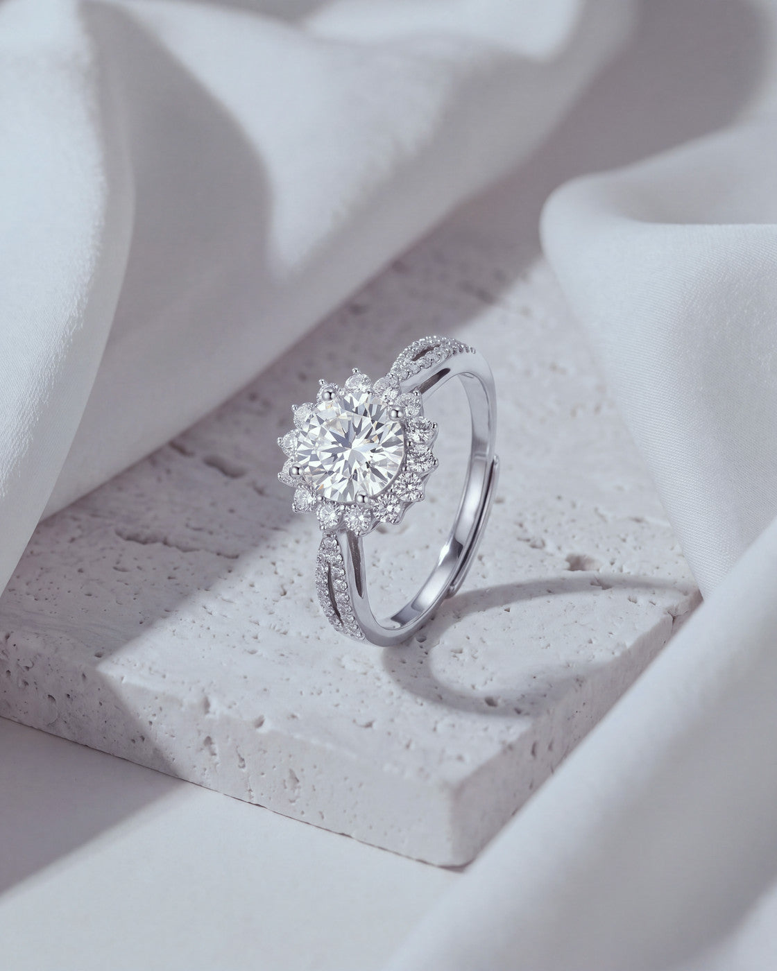 Équinoxe Halo Ring — Sterling silver — Amaurine